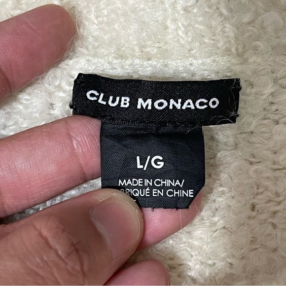 Club Monaco Wool Alpaca Blend Cozy Pullover Knit Sweater Large - Picture 11 of 15